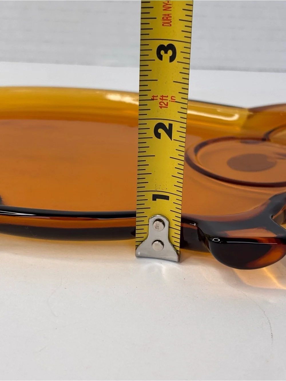 Vtg  1980’s Tiara Amber Glass Pig Snack Plates and Cups in Original Box Set Of 2